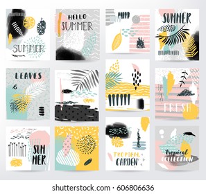 Abstract summer tropical set