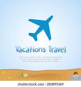 abstract summer vacation background with some special objects