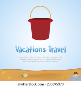 abstract summer vacation background with some special objects