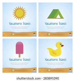 abstract summer vacation background with some special objects