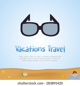 abstract summer vacation background with some special objects