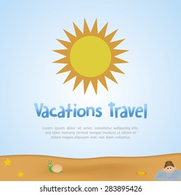 abstract summer vacation background with some special objects