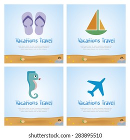 abstract summer vacation background with some special objects