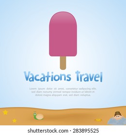 abstract summer vacation background with some special objects