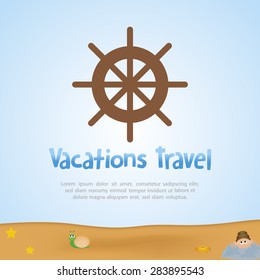 abstract summer vacation background with some special objects
