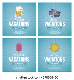 Abstract summer vacation background with some special objects