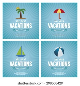 Abstract summer vacation background with some special objects