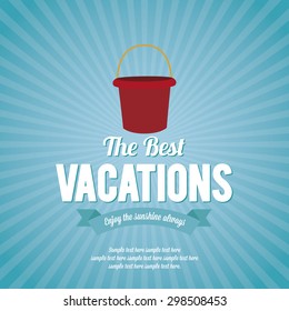 Abstract summer vacation background with some special objects