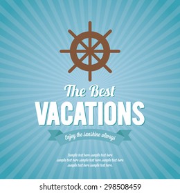 Abstract summer vacation background with some special objects