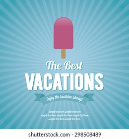 Abstract summer vacation background with some special objects