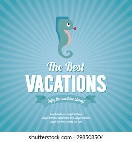 Abstract summer vacation background with some special objects