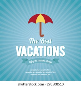 Abstract summer vacation background with some special objects