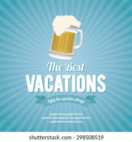 Abstract summer vacation background with some special objects