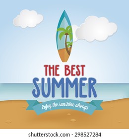 Abstract summer vacation background with some special objects