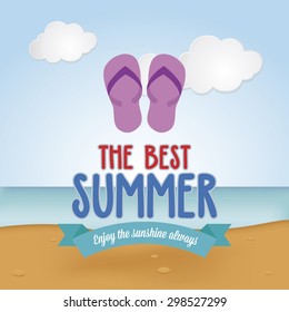 Abstract summer vacation background with some special objects