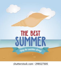 Abstract summer vacation background with some special objects