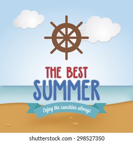 Abstract summer vacation background with some special objects