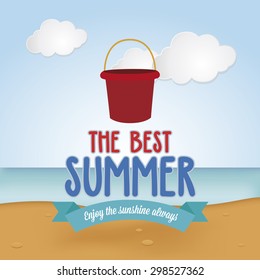 Abstract summer vacation background with some special objects