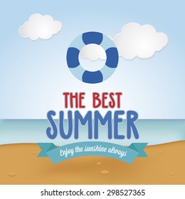 Abstract summer vacation background with some special objects