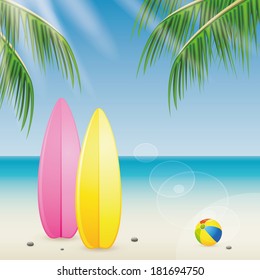 abstract summer vacation background with special objects