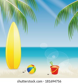 abstract summer vacation background with special objects
