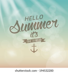 Abstract summer vacation background with special objects