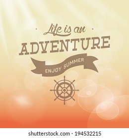 Abstract summer vacation background with special objects