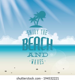 Abstract summer vacation background with special objects