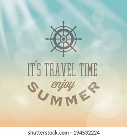 Abstract summer vacation background with special objects