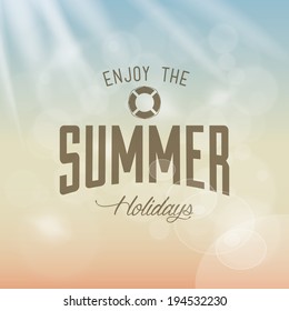 Abstract summer vacation background with special objects