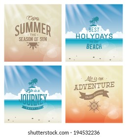 Abstract summer vacation background with special objects