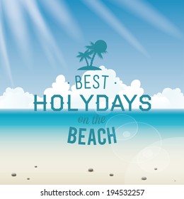 Abstract summer vacation background with special objects