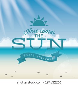 Abstract summer vacation background with special objects