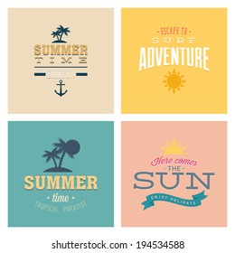 Abstract summer vacation background with special objects