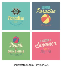 Abstract summer vacation background with special objects