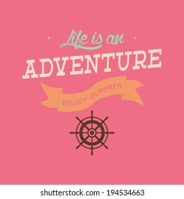 Abstract summer vacation background with special objects
