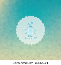 Abstract summer vacation label on a special background