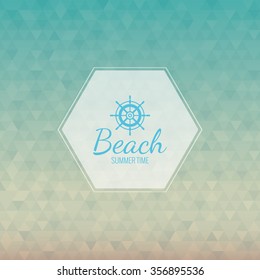 Abstract summer vacation label on a special background