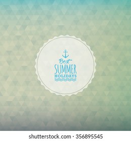 Abstract summer vacation label on a special background