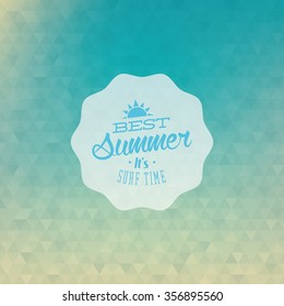 Abstract summer vacation label on a special background