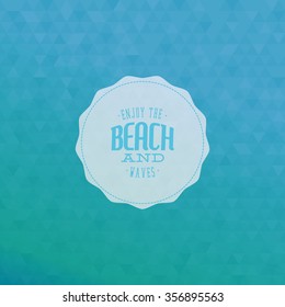 Abstract summer vacation label on a special background