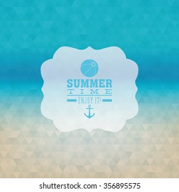 Abstract summer vacation label on a special background