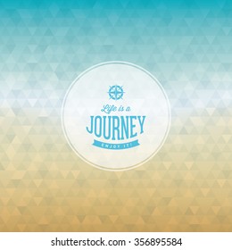 Abstract summer vacation label on a special background