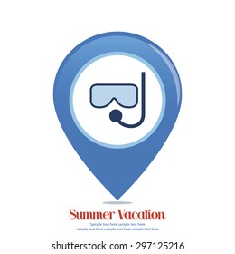 Abstract summer vacation object on a white background