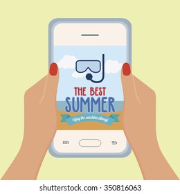 Abstract summer vacation promotion on a special background