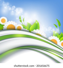 abstract summer vector background with copy space. Eps10