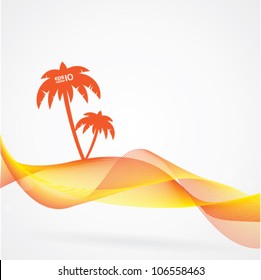 Abstract summer vector background, orange colors