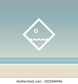 Abstract summer vector background with sea, beach and summer symbol. Eps10 vector illustration.