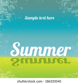 abstract summer vector background with word "summer".summer shiny illustration. 