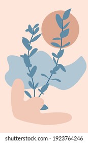 Abstract summer vibes background for design room interior poster, wallpaper, wall decor, greeting card, party invitation, phone case,  bag,  flyer etc. Vector illustration